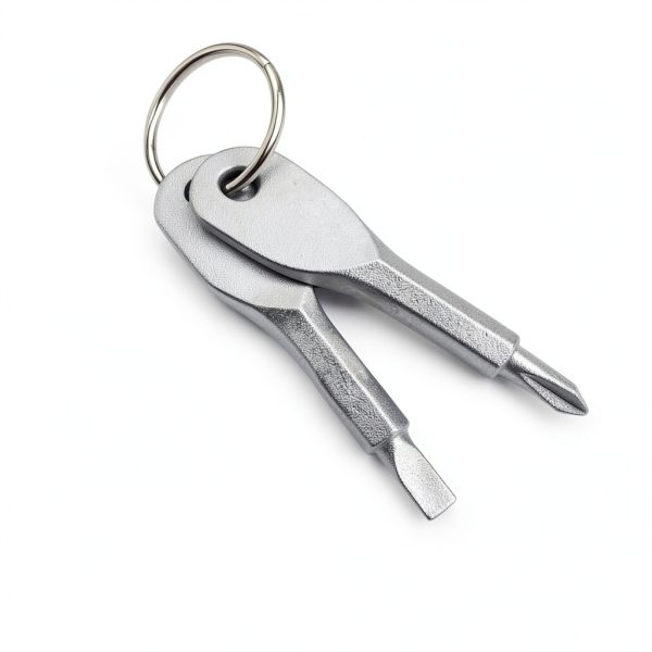 Portable Dual-Bit Screwdriver Set with Keychain for Cars, Bikes & RVs-1
