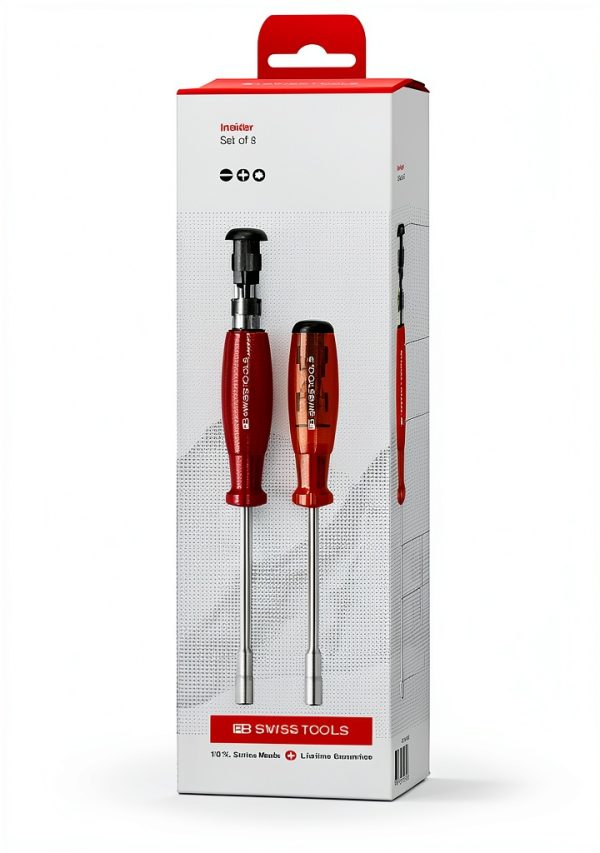 PB Swiss Tools Screwdriver Bit Holder Long 6465 100mm Chrome Red-2