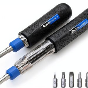 Screwdriver Autoloader Multi-Bit Driver Magnetic Handle Black/Blue-0