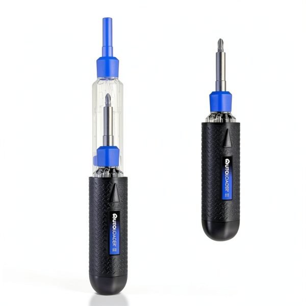 Screwdriver Autoloader Multi-Bit Driver Magnetic Handle Black/Blue-3