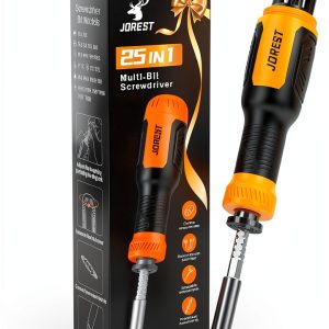 Jorest 25 in 1 Multibit Screwdriver Set, Dad Mens Gifts for Christmas, Mens Tool Stocking Suffers Gifts for Men, Magnetic Multitool Screwdriver Tool All in One-0